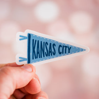 Kansas City Men’s Soccer Pennant Waterproof Vinyl Sticker