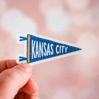 Kansas City Baseball Pennant Waterproof Vinyl Sticker