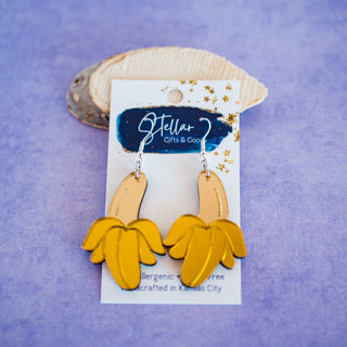 Banana Layered Acrylic Dangles