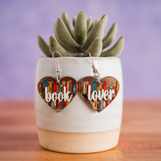 Book Lover Heart Dangles 2