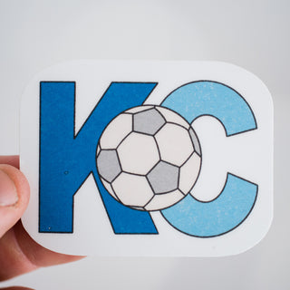 KC Men's Soccer Hand Lettered Waterproof Vinyl Sticker