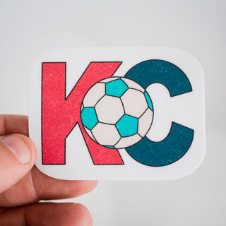 KC Women's Soccer Hand Lettered Waterproof Vinyl Sticker