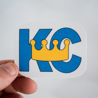 KC Baseball Hand Lettered Waterproof Vinyl Sticker