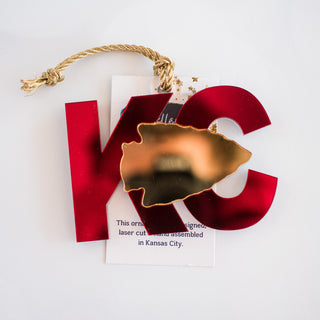 KC Arrowhead Mirror Layered Ornament