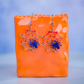 Spiderweb with Spider Dangles