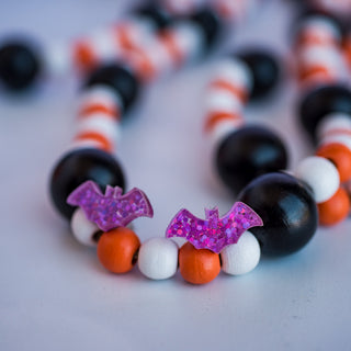 Purple Sparkle Bat Studs