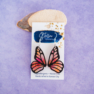 Pink Acrylic Butterfly Wings - Skippers