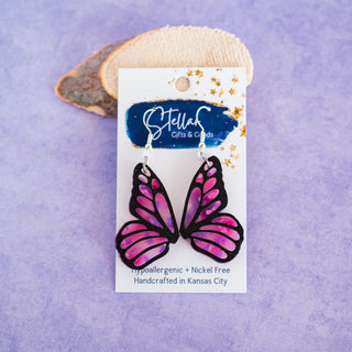 Purple Acrylic Butterfly Wings - Skippers