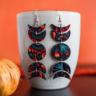 Fall Harvest Moon Phase Dangles 2