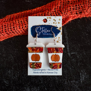 Fall Harvest Pumpkin Spice Latte Dangles