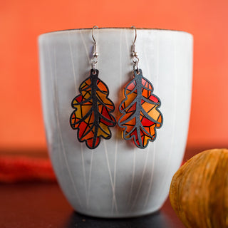 Fall Stained Glass Leaf Dangles 2