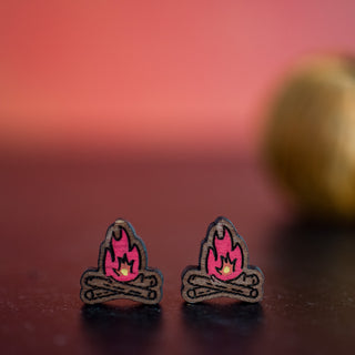 Hand Painted Campfire Studs 2