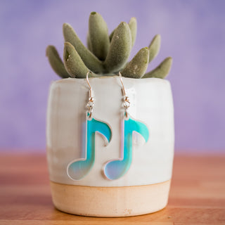 Holographic Eighth Note Music Dangles 2