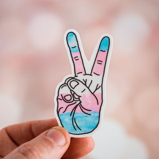 Trans Peace Waterproof Vinyl Sticker