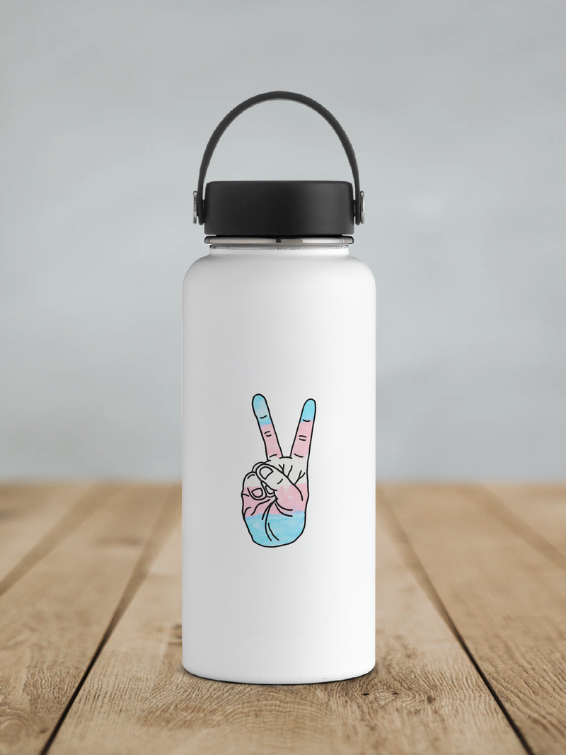 Trans Peace Waterproof Vinyl Sticker