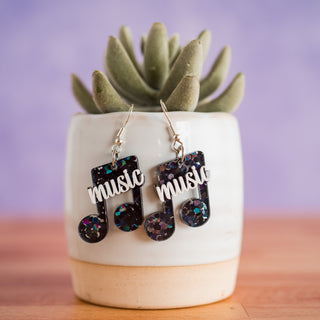 Music Note Double Layered Dangles 2