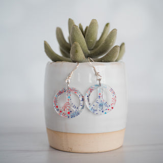 Petite Americana Firework Peace Sign Dangles 2