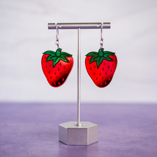 Strawberry Layered Acrylic Dangles 2