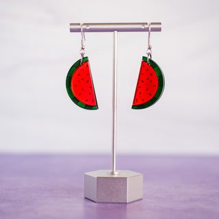 Watermelon Layered Acrylic Dangles 2