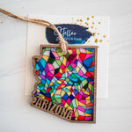 Stained Glass State Ornaments