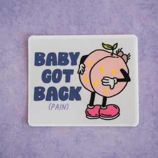 Baby Got Back Pain Waterproof Vinyl Sticker