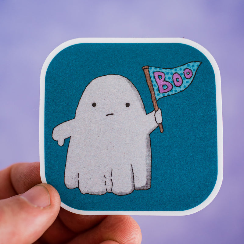 Boo Ghost Waterproof Vinyl Sticker