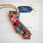 Stained Glass State Ornaments