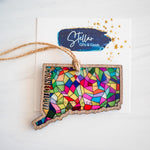 Stained Glass State Ornaments