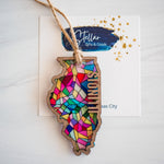 Stained Glass State Ornaments