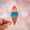 Pride Cone Waterproof Vinyl Sticker