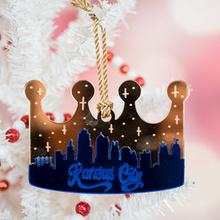 KC Skyline Crown Mirror Layered Ornament