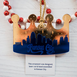 KC Skyline Crown Mirror Layered Ornament