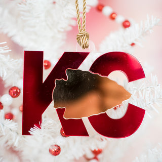 KC Arrowhead Mirror Layered Ornament