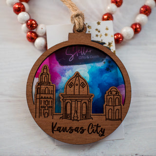 Plaza Skyline Ornament - Cotton Candy Skies