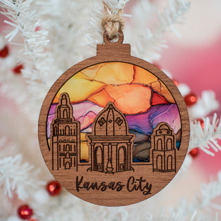 Plaza Skyline Ornament - Striated Sunset