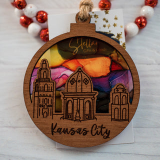 Plaza Skyline Ornament - Striated Sunset