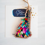 Stained Glass State Ornaments