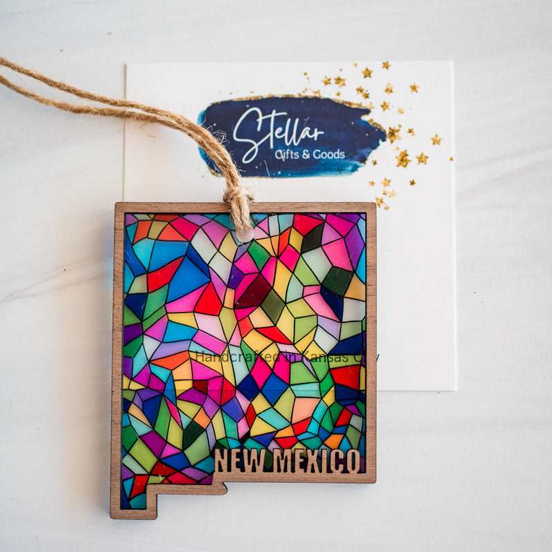 Stained Glass State Ornaments