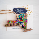 Stained Glass State Ornaments