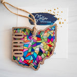 Stained Glass State Ornaments