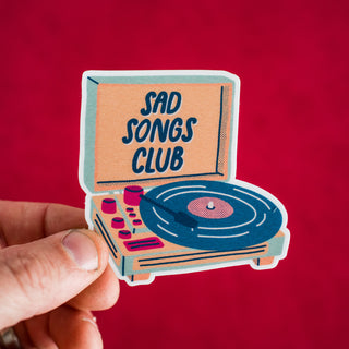 Sad Songs Club Waterproof Vinyl Sticker