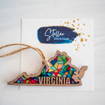 Stained Glass State Ornaments