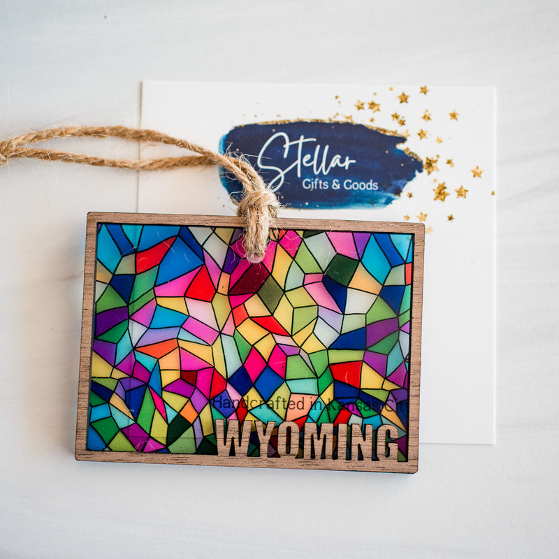 Stained Glass State Ornaments
