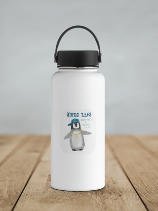 Hug Life Penguin Waterproof Vinyl Sticker