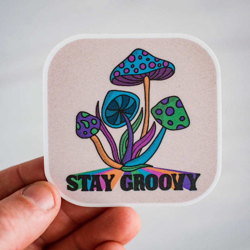 Stay Groovy Waterproof Vinyl Sticker