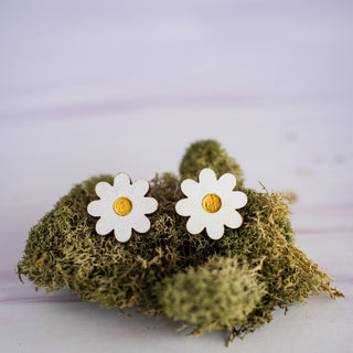 Hand Painted Daisy Studs 2