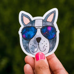 Galaxy Sunglasses Dog Waterproof Vinyl Sticker