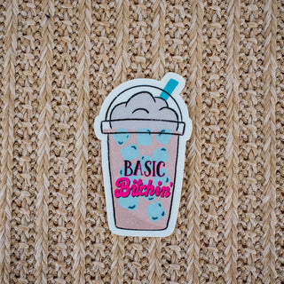 Basic Bitchin' Iced Latte Waterproof Vinyl Sticker
