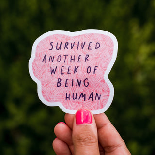 Survived Another Week Waterproof Vinyl Sticker