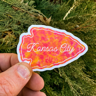 Kansas City Arrowhead Waterproof Vinyl Sticker